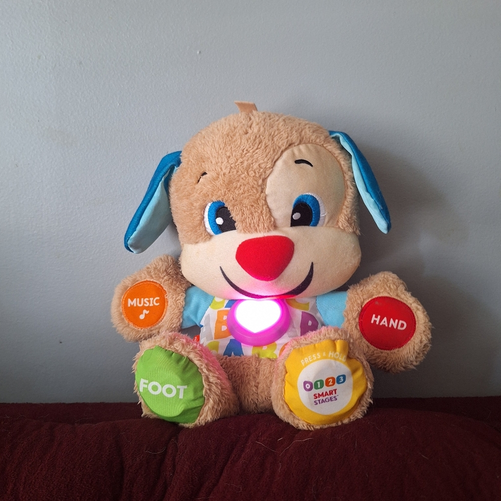 Interactive Plush Puppy Toy with Lights and Sounds